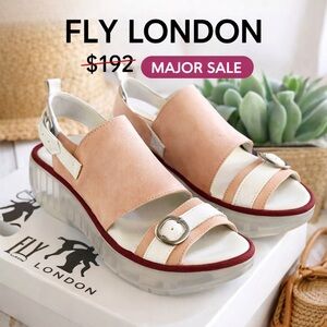 Fly London JENO104FLY WEDGE Women's SIZE 40 European Luxury Sandals MSRP $192